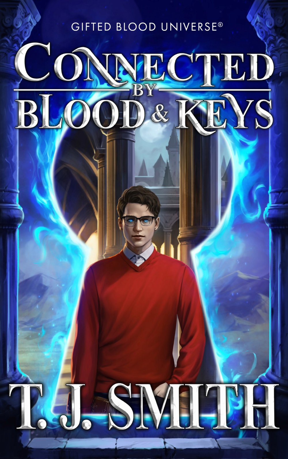 Cover of Connected by Blood & Keys. Book one in the Gifted Blood Universe series by author T. J. Smith