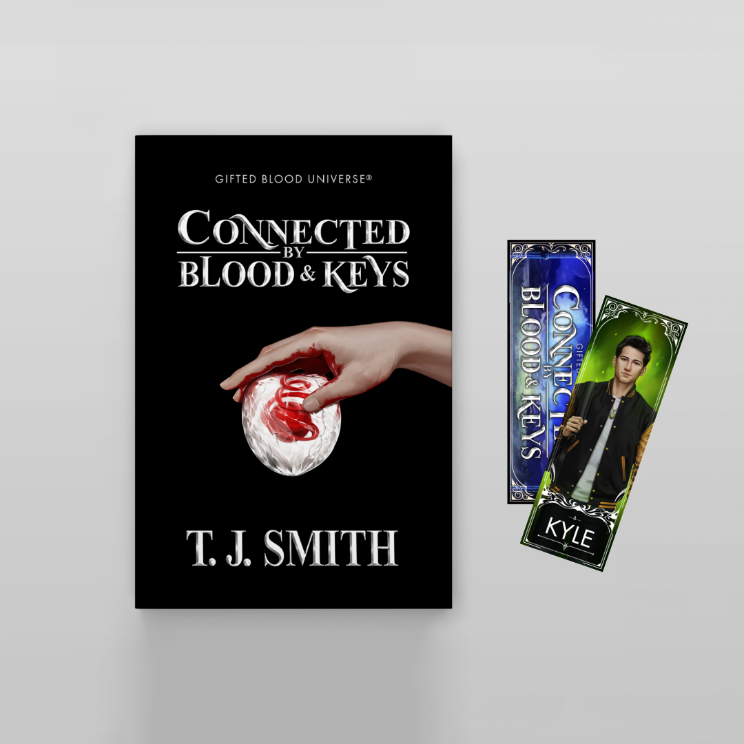 Connected by Blood & Keys (Gifted Blood Universe, Book 1) [PAPERBACK] + Bookmark Bundle [SIGNED]